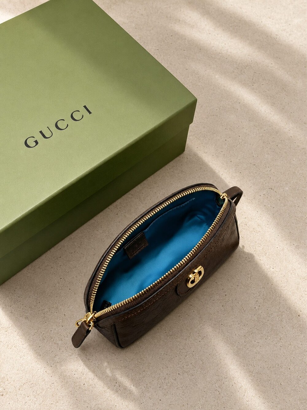 Gucci Ophidia Small Beige Ebony GG Supreme Shoulder Bag - Picture 3 of 5